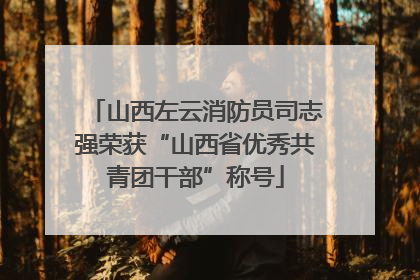 山西左云消防员司志强荣获“山西省优秀共青团干部”称号